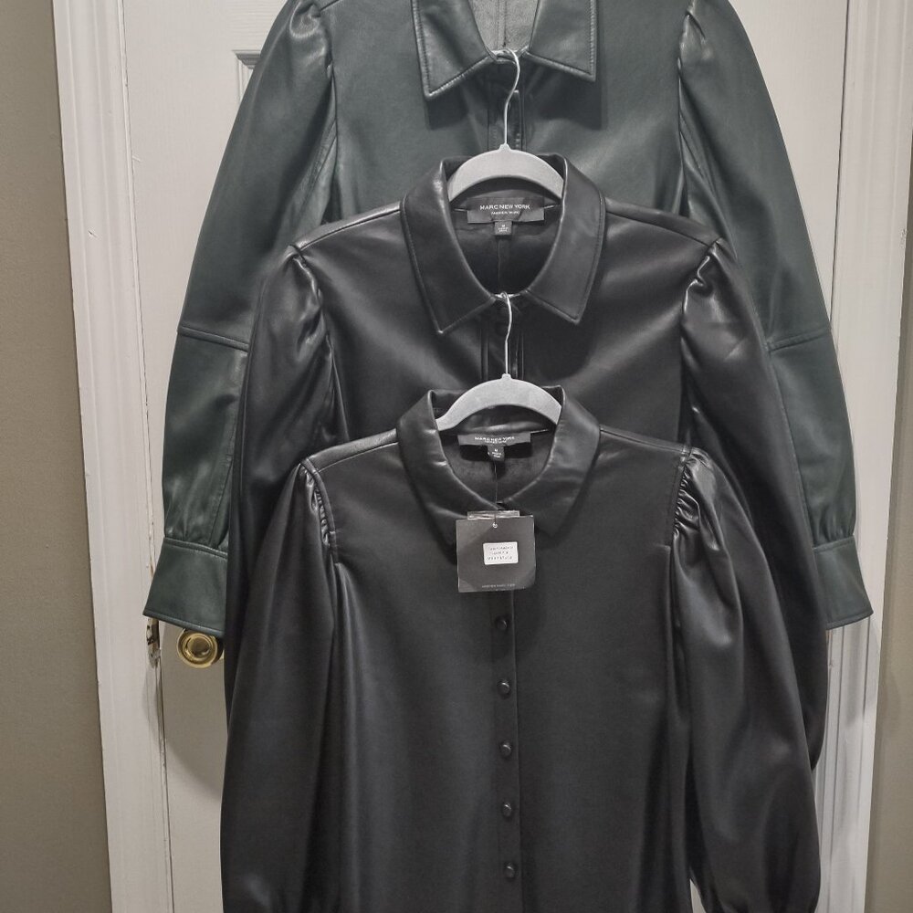 Marc New York butter soft faux leather shirt jackets - shackets - bundle of 3